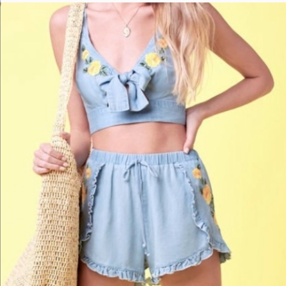 Lottie moss embroidered 2 piece set